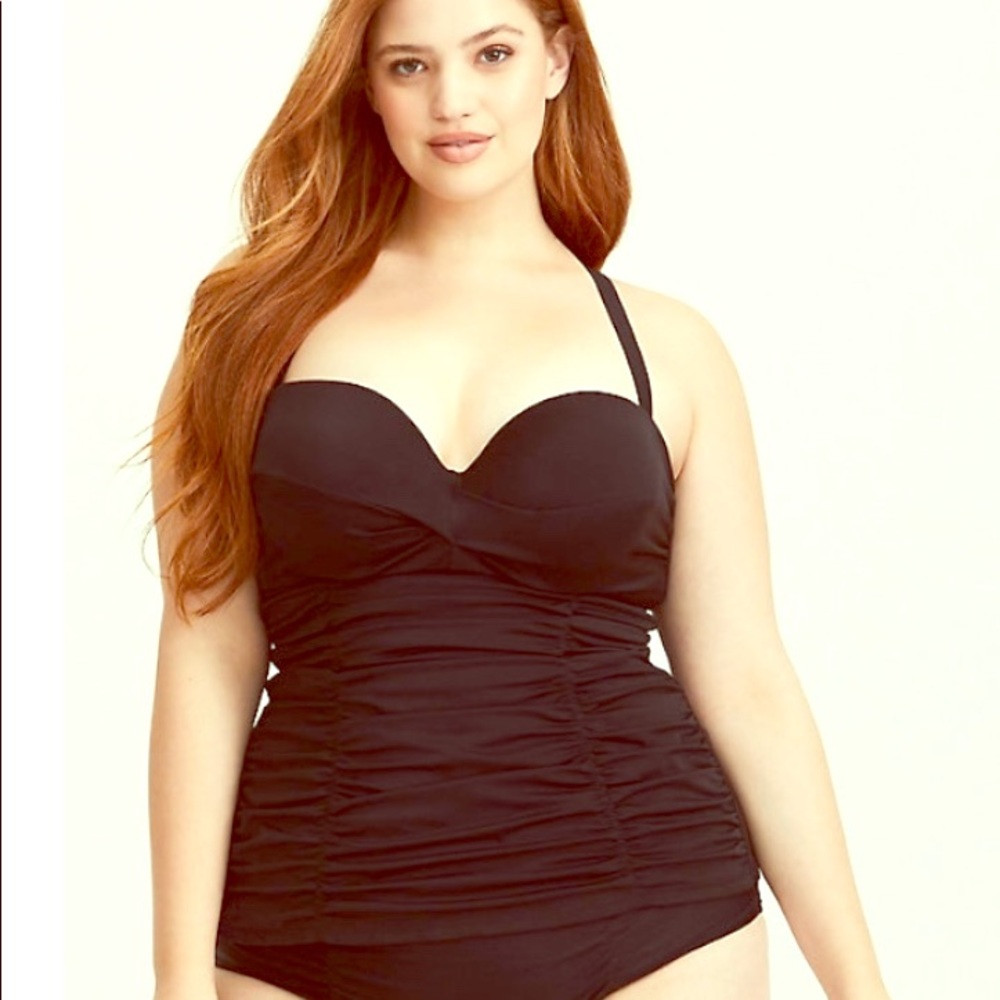 Torrid Black Swim Top Tankini Size 2